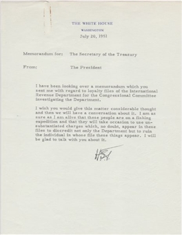 Harry S. Truman Signed 1951 Letters Addressing McCarthyism